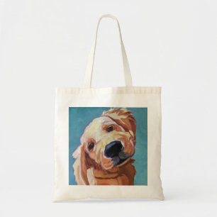Sac fourre-tout à art de golden retriever de chio