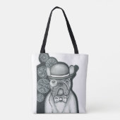 Sac fourre-tout à blanc de monsieur Bouledogue (Dos)