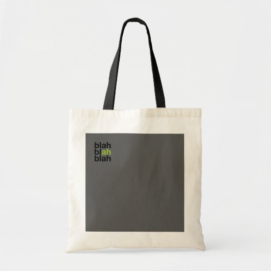 Sac fourre-tout à bloc de couleur minimal – Blah B (Devant)