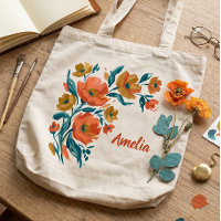 Sac fourre-tout à bouquet floral lumineux | Person
