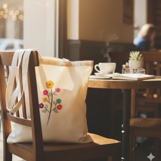 Sac fourre-tout à branche de fleurs sauvages multi