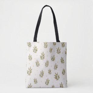 Sac fourre-tout à branche d'olive aquarelle Médi