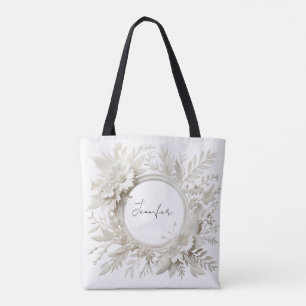 sac fourre-tout à cadre de fleurs en papier person