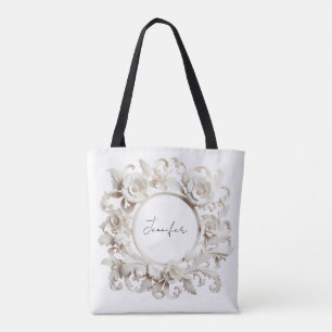 sac fourre-tout à cadre de fleurs en papier person