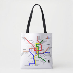 Sac fourre-tout à carte de souterrain de métro d