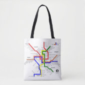 Sac fourre-tout à carte de souterrain de métro de (Devant)