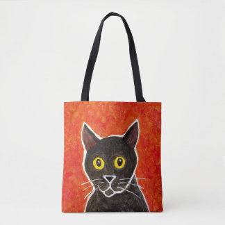 Sac fourre-tout à chat noir