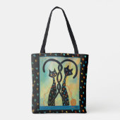 Sac fourre-tout à chat noir (Dos)