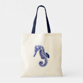 Sac fourre-tout à cheval bleu et blanc (Dos)