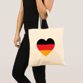 Sac fourre-tout à coeur de drapeau de l'Allemagne (Devant (produit))
