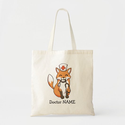 Sac fourre-tout à docteur Fox Drawing Personalised (Devant)
