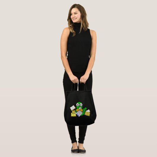 Sac fourre-tout à eBook de rat de bibliothèque (Devant (modèle))