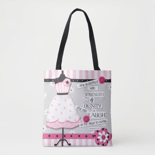 Sac fourre-tout à écriture sainte de force et de (Devant)