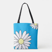 Sac fourre-tout à épaule - Bleu marguerite d'été (Dos)