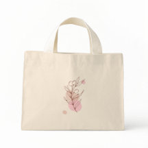Sac fourre-tout à feuilles pastel