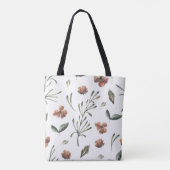 Sac fourre-tout à fleurs aquarellées monogrammé (Dos)