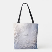 Sac fourre-tout à fleurs blanches (Dos)