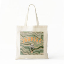 Sac fourre-tout à fleurs en marbre vert rétro pers