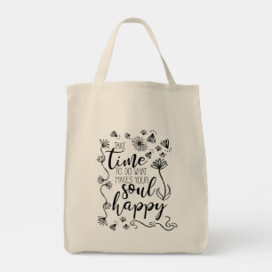 sac fourre-tout à fleurs inspiré 'Soul Happy'