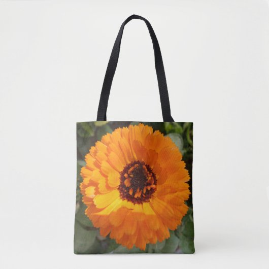 Sac fourre-tout à fleurs orange (Devant)