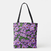 Sac fourre-tout à fleurs pourpre (Dos)