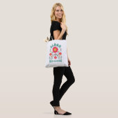Sac fourre-tout à fleurs rétro (Sur le modèle)
