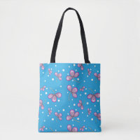 Sac fourre-tout à fleurs rose blanc