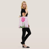 Sac fourre-tout à fleurs rose Tulip de style vinta (Sur le modèle)