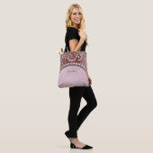 Sac fourre-tout à fleurs roses (Sur le modèle)