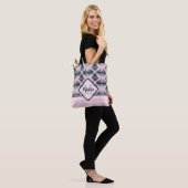 Sac fourre-tout à fleurs roses connectées (Sur le modèle)