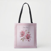Sac fourre-tout à fleurs roses modernes (Devant)