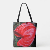 Sac fourre-tout à fleurs rouges (Dos)