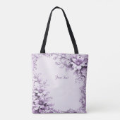 Sac fourre-tout à fleurs violettes élégantes (Dos)