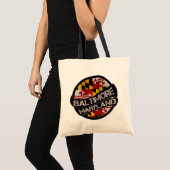 Sac fourre-tout à grunge de drapeau de Baltimore (Devant (produit))