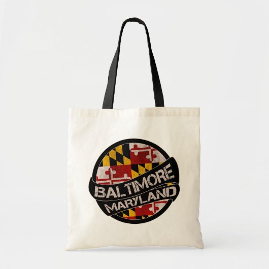 Sac fourre-tout à grunge de drapeau de Baltimore (Devant)
