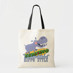 Sac fourre-tout à hippopotame de surfer