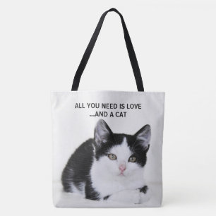 Sac fourre-tout à impression complète de chaton no