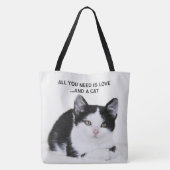 Sac fourre-tout à impression complète de chaton no (Dos)