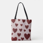 Sac fourre-tout à impression de cœurs partout (Dos)