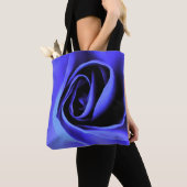 Sac fourre-tout à impression de rose violette (De près)