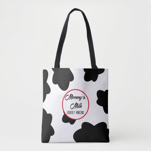 Sac fourre-tout à impression de vache « Udderly Am (Devant)