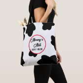 Sac fourre-tout à impression de vache « Udderly Am (De près)
