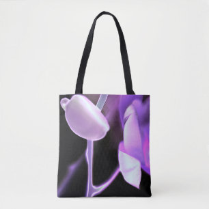 Sac fourre-tout à impression d'orchidée lumineuse