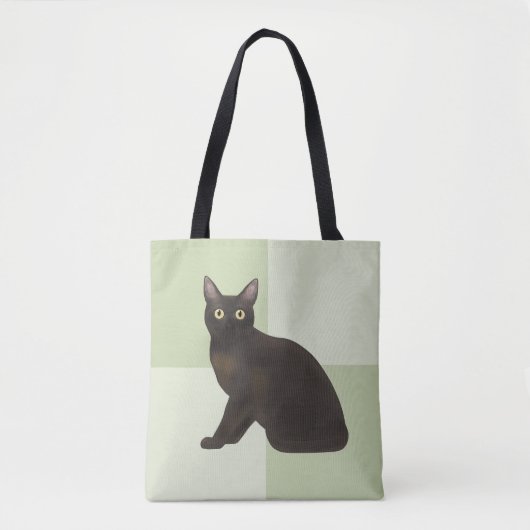Sac fourre-tout à impression intégrale de chat bir (Devant)
