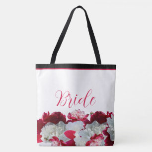 Sac fourre-tout à impression multi-fleurs de pivoi