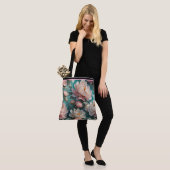 Sac fourre-tout à impression multi fleurs de pivoi (Sur le modèle)