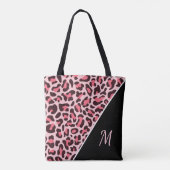 Sac fourre-tout à imprimé léopard rose et monogram (Dos)