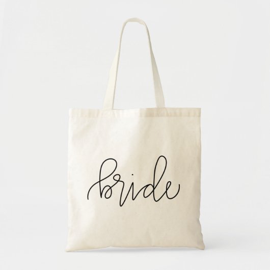 Sac fourre-tout à jeune mariée de calligraphie (Devant)