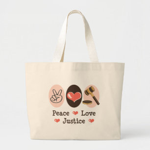 Sac fourre-tout à justice d'amour de paix