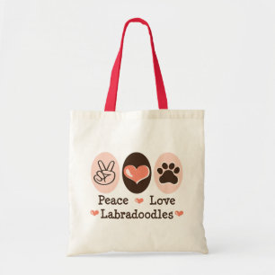 Sac fourre-tout à Labradoodles d'amour de paix
